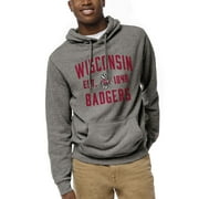 Men's League Collegiate Wear Heather Gray Wisconsin Badgers Heritage Tri-Blend Pullover Hoodie