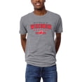 thumbnail image 1 of Men's League Collegiate Wear Heather Gray Wisconsin Badgers Victory Falls Tri-Blend T-Shirt, 1 of 1