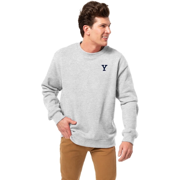 Men's League Collegiate Wear Heather Gray Yale Bulldogs Essentials 2.0 Fleece Pullover Sweatshirt