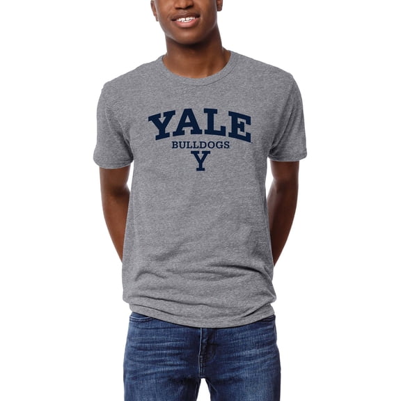 Men's League Collegiate Wear Heather Gray Yale Bulldogs Victory Falls Tri-Blend T-Shirt