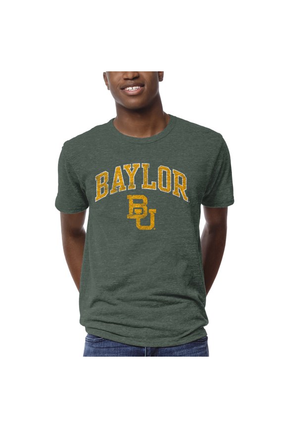 Men's League Collegiate Wear Heather Green Baylor Bears 1965 Victory Falls T-Shirt