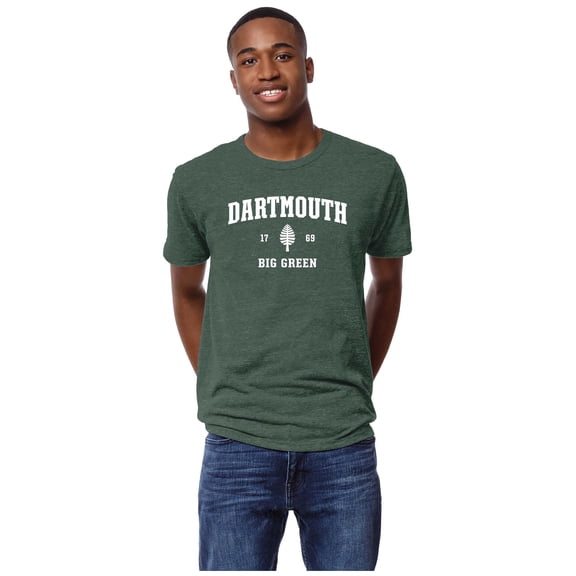 Men's League Collegiate Wear Heather Green Dartmouth Big Green Victory Falls Tri-Blend T-Shirt