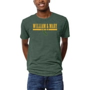 Men's League Collegiate Wear  Heather Green William & Mary Tribe  Victory Falls Tri-Blend T-Shirt