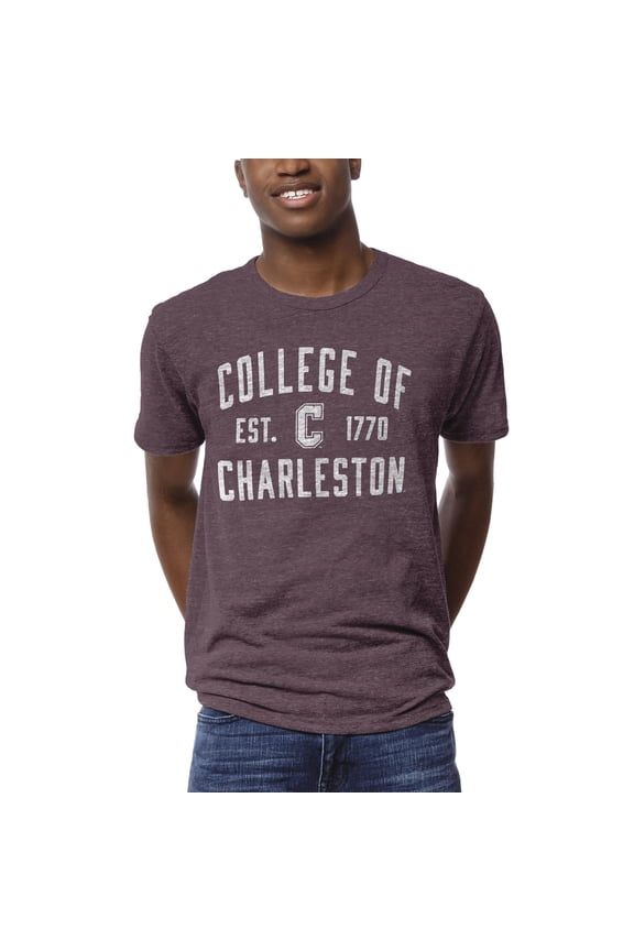 Men's League Collegiate Wear Heather Maroon Charleston Cougars 1274 Victory Falls T-Shirt