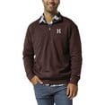 thumbnail image 1 of Men's League Collegiate Wear  Heather Maroon Harvard Crimson  Heritage Tri-Blend Quarter-Zip Pullover Sweatshirt, 1 of 1