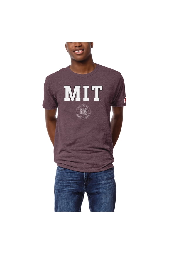 Men's League Collegiate Wear Heather Maroon MIT Engineers 1965 Victory Falls T-Shirt