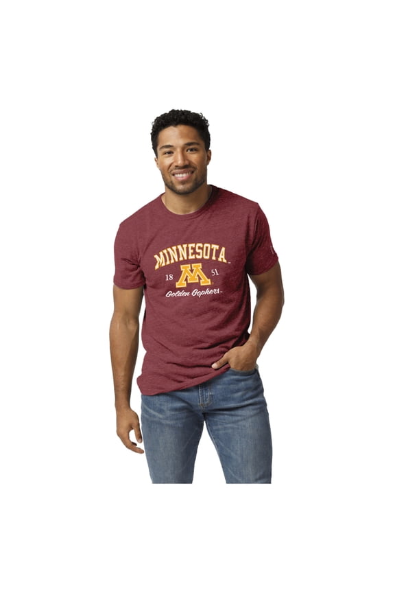 Men's League Collegiate Wear Heather Maroon Minnesota Golden Gophers Victory Falls Tri-Blend T-Shirt