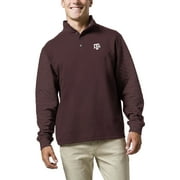 Men's League Collegiate Wear  Heather Maroon Texas A&M Aggies  Fleece Quarter Snap Up Pullover Sweatshirt