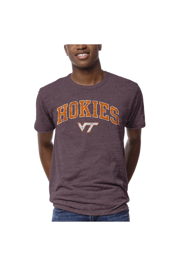 Men's League Collegiate Wear Heather Maroon Virginia Tech Hokies 1965 Victory Falls T-Shirt