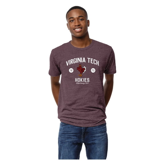 Men's League Collegiate Wear Heather Maroon Virginia Tech Hokies Victory Falls Tri-Blend T-Shirt