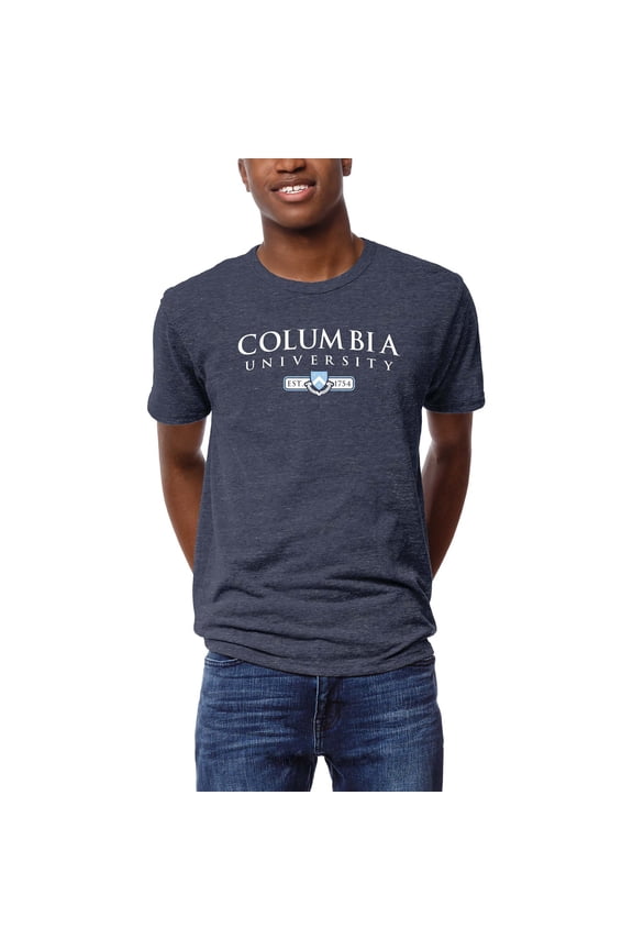 Men's League Collegiate Wear Heather Navy Columbia University Victory Falls Tri-Blend T-Shirt
