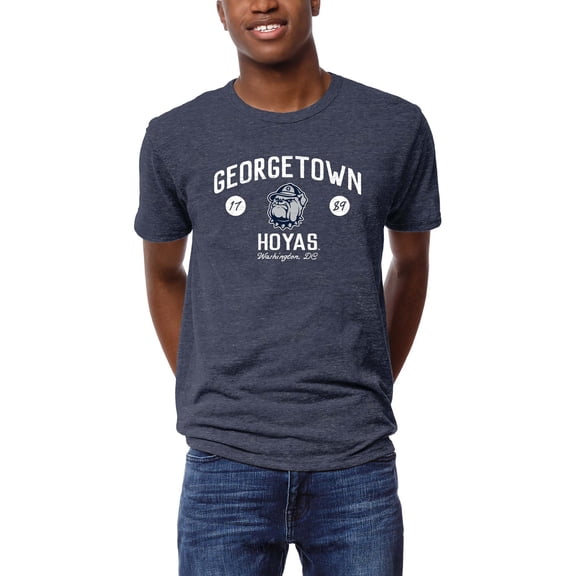 Men's League Collegiate Wear Heather Navy Georgetown Hoyas Victory Falls Tri-Blend T-Shirt