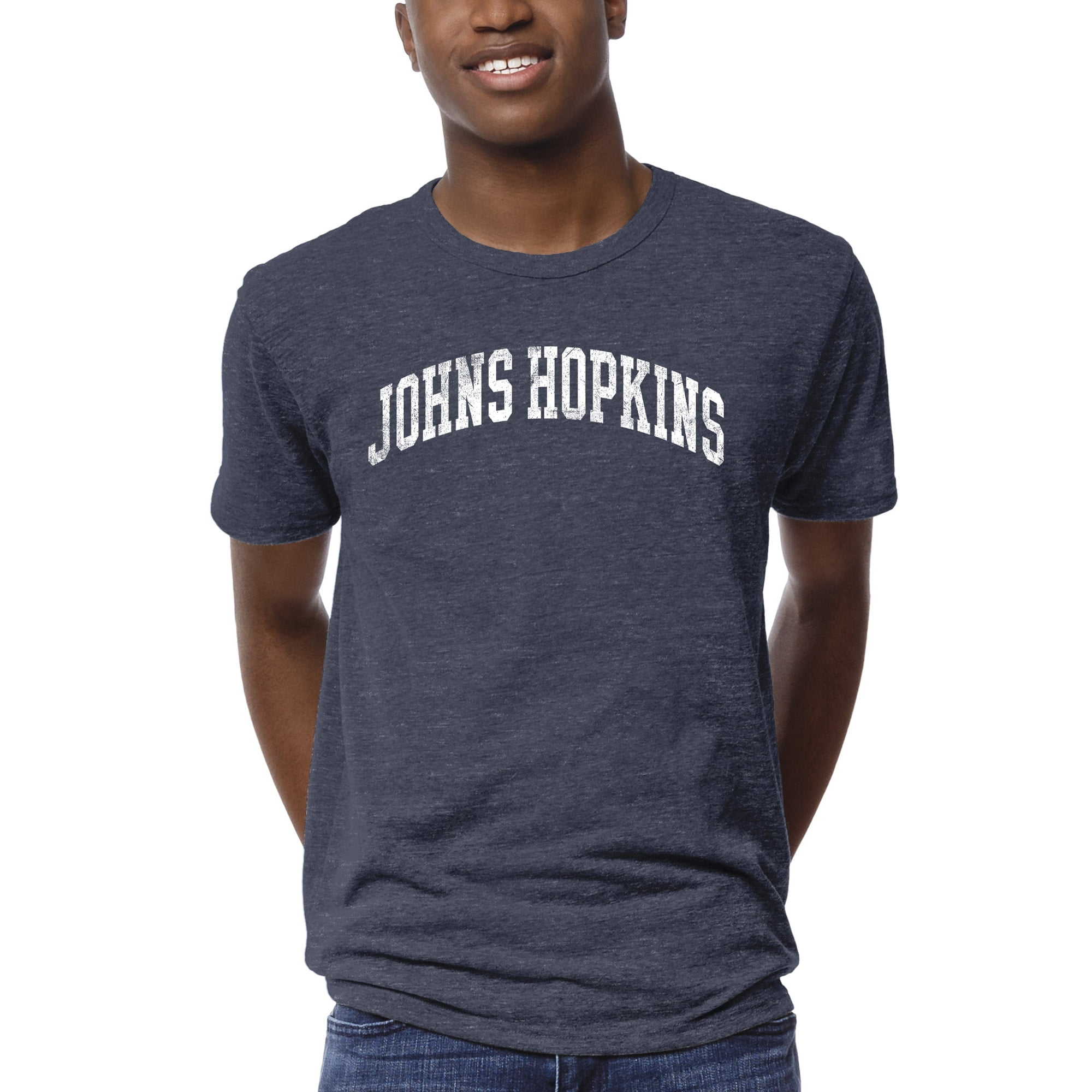 Men's League Collegiate Wear Heather Navy Johns Hopkins Blue Jays 1965  Victory Falls T-Shirt 