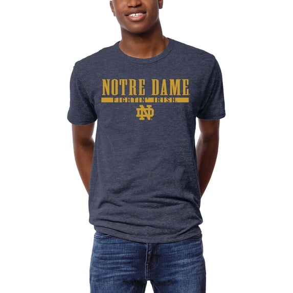 Men's League Collegiate Wear Heather Navy Notre Dame Fighting Irish Victory Falls Tri-Blend T-Shirt