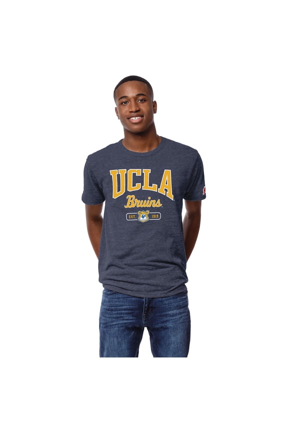 Men's League Collegiate Wear Heather Navy UCLA Bruins Victory Falls Tri-Blend T-Shirt