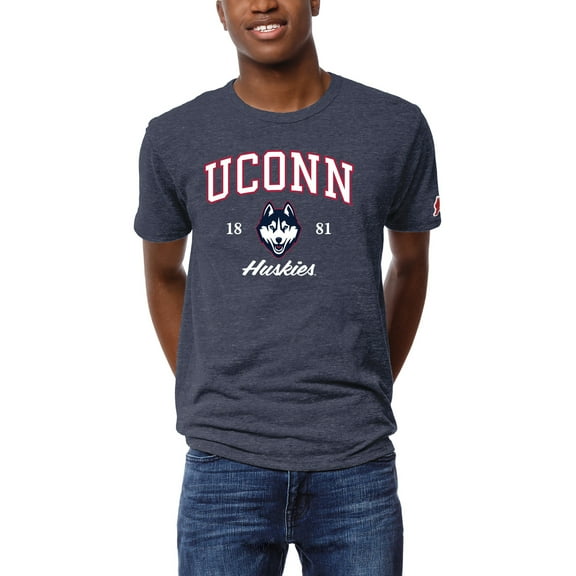 Men's League Collegiate Wear Heather Navy UConn Huskies Victory Falls Tri-Blend T-Shirt