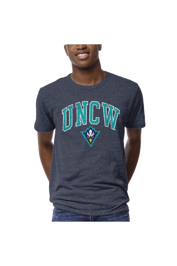Men's League Collegiate Wear Heather Navy UNC Wilmington Seahawks 1965 Victory Falls T-Shirt