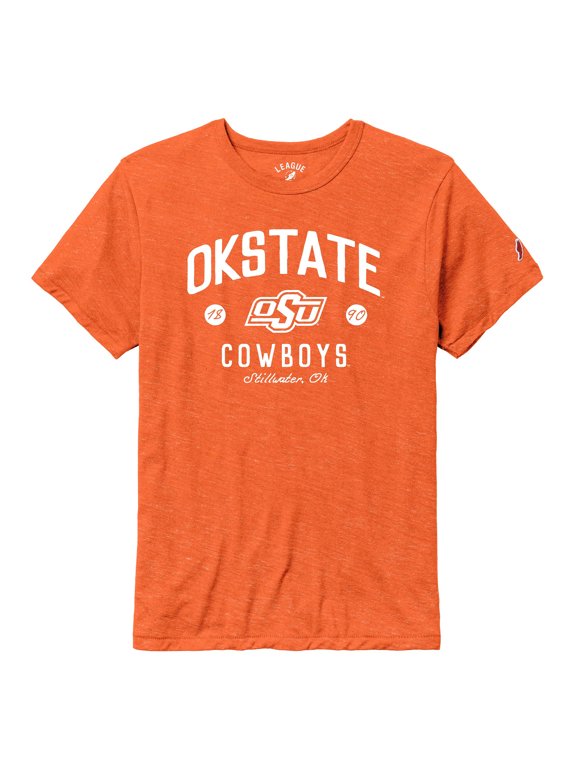 Men's League Collegiate Wear Heather Orange Oklahoma State Cowboys Victory Falls Tri-Blend T-Shirt
