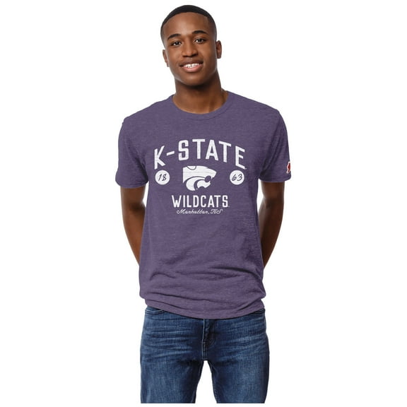 Men's League Collegiate Wear Heather Purple Kansas State Wildcats Victory Falls Tri-Blend T-Shirt