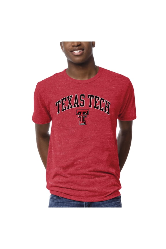 Men's League Collegiate Wear Heather Red Texas Tech Red Raiders 1965 Victory Falls T-Shirt