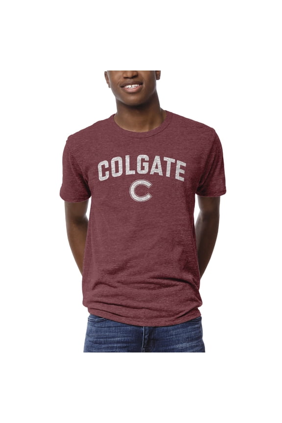 Men's League Collegiate Wear Heathered Maroon Colgate Raiders 1274 Victory Falls T-Shirt