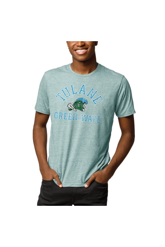 Men's League Collegiate Wear Heathered Mint Tulane Green Wave Reclaim T-Shirt