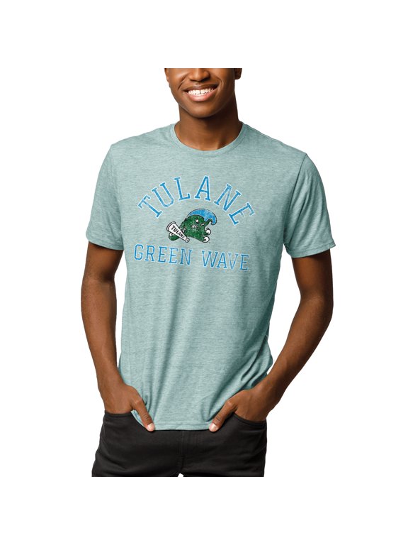 Men's League Collegiate Wear Heathered Mint Tulane Green Wave Reclaim T-Shirt