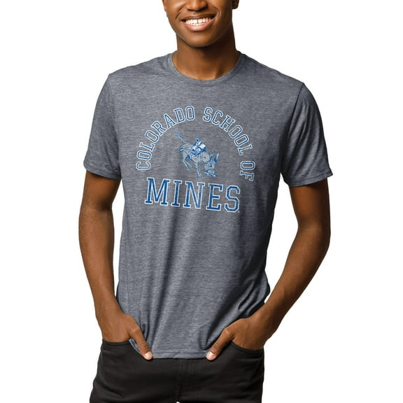 Men's League Collegiate Wear Heathered Navy Colorado School of Mines Orediggers Reclaim T-Shirt