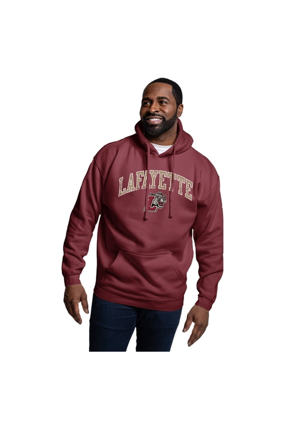 Men's-League Collegiate Wear  Maroon Lafayette College Leopards Essentials 2.0 Fleece Pullover Hoodie