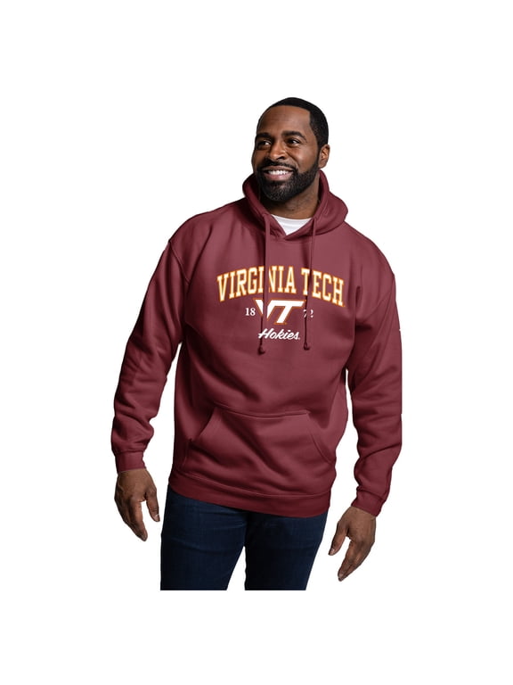 Men's League Collegiate Wear Maroon Virginia Tech Hokies Essentials 2.0 Fleece Pullover Hoodie