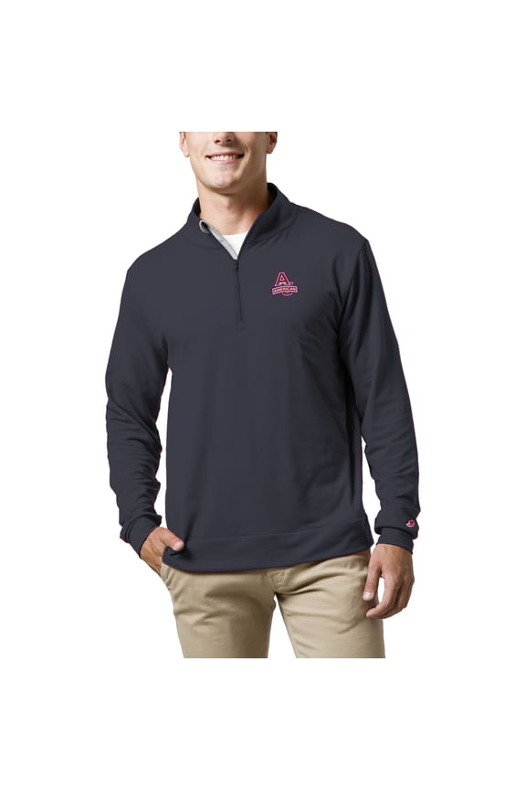 Men's League Collegiate Wear  Navy American University Eagles  All Day Quarter-Zip Pullover Top