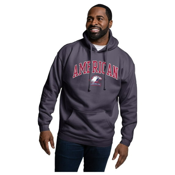 Men's-League Collegiate Wear Navy American University Eagles Essentials 2.0 Fleece Pullover Hoodie