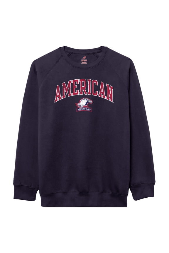 Men's-League Collegiate Wear  Navy American University Eagles Essentials 2.0 Pullover Sweatshirt