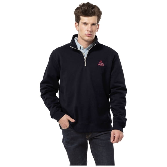 Men's League Collegiate Wear  Navy American University Eagles Essentials Fleece 2.0 Quarter-Zip Jacket
