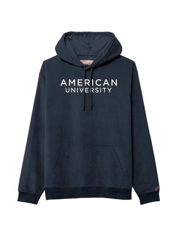Men's League Collegiate Wear Navy American University Eagles Stretch Cord Pullover Hoodie