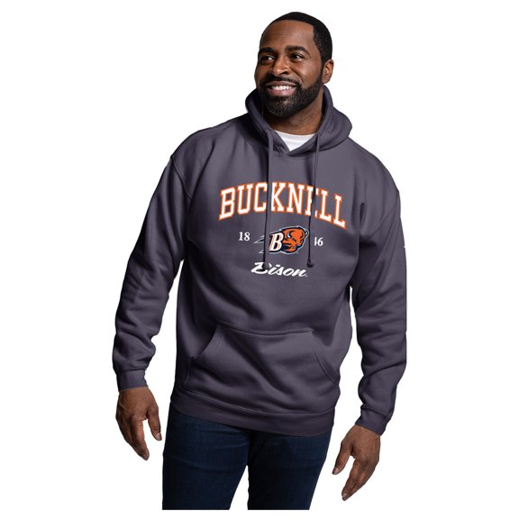 Men's-League Collegiate Wear  Navy Bucknell Bison Essentials 2.0 Fleece Pullover Hoodie