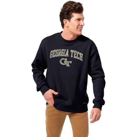 Men's-League Collegiate Wear Navy Georgia Tech Yellow Jackets Essentials 2.0 Pullover Sweatshirt