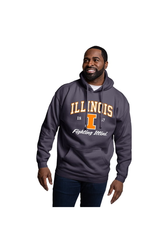Men's League Collegiate Wear Navy Illinois Fighting Illini Essentials 2.0 Fleece Pullover Hoodie