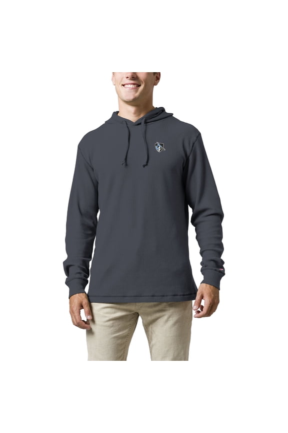 Men's League Collegiate Wear Navy Johns Hopkins Blue Jays Waffle Knit Pullover Hoodie