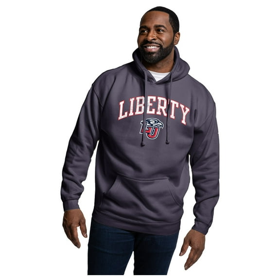 Men's League Collegiate Wear Navy Liberty Flames Essentials 2.0 Fleece Pullover Hoodie