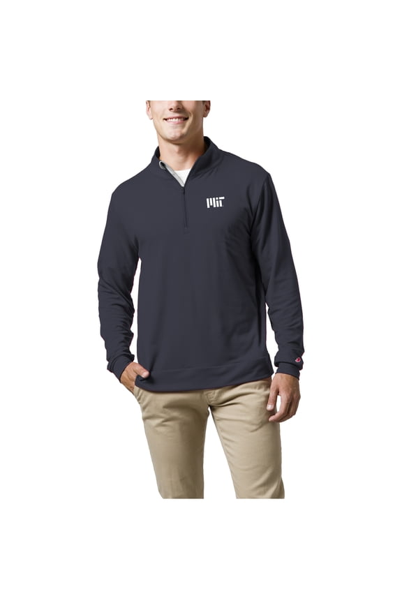 Men's League Collegiate Wear Navy MIT Engineers All Day Quarter-Zip Pullover Top