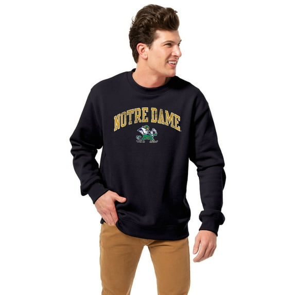 Men's League Collegiate Wear Navy Notre Dame Fighting Irish Essentials 2.0 Fleece Pullover Sweatshirt
