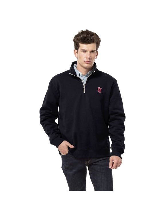 Men's League Collegiate Wear Navy St. John's Red Storm Essentials Fleece 2.0 Quarter-Zip Jacket