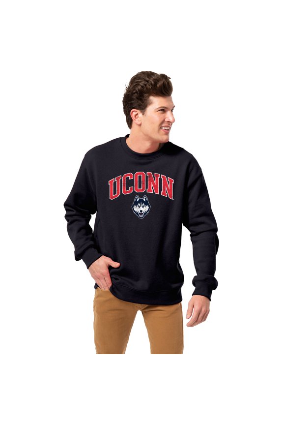 Men's League Collegiate Wear Navy UConn Huskies Essentials 2.0 Fleece Pullover Sweatshirt