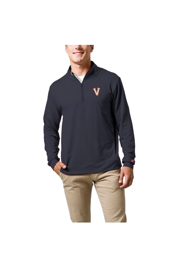Men's League Collegiate Wear Navy Virginia Cavaliers All Day Quarter-Zip Top