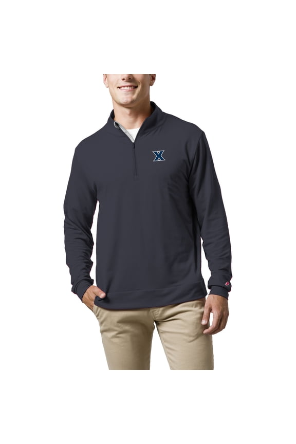 Men's League Collegiate Wear Navy Xavier Musketeers All Day Quarter-Zip Pullover Top