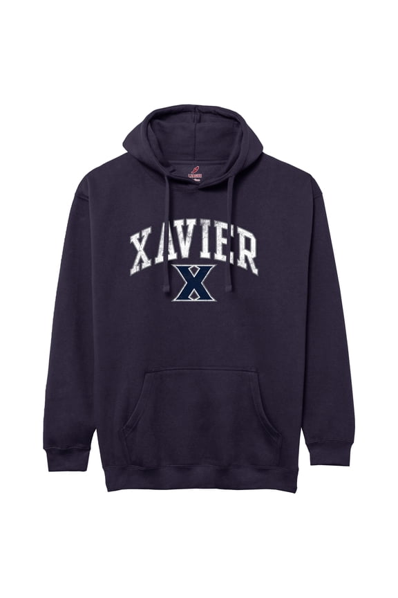 Men's-League Collegiate Wear Navy Xavier Musketeers Essentials 2.0 Fleece Pullover Hoodie