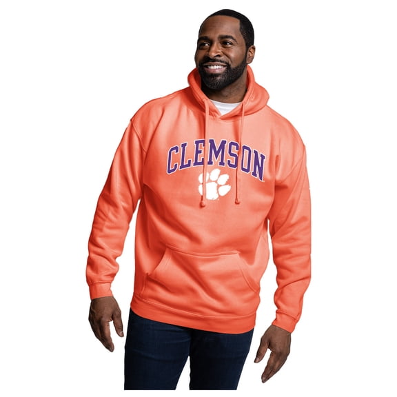 Men's League Collegiate Wear Orange Clemson Tigers Essentials 2.0 Fleece Pullover Hoodie