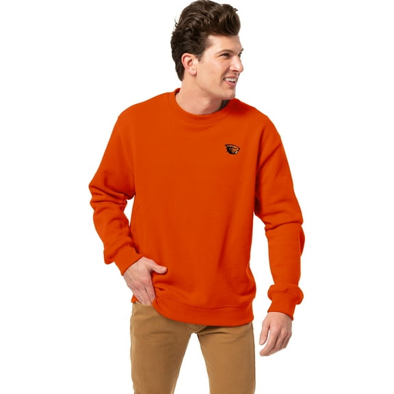 Men's League Collegiate Wear Orange Oregon State Beavers Essentials 2.0 Fleece Pullover Sweatshirt