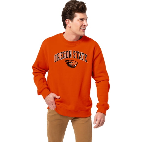 Men's League Collegiate Wear Orange Oregon State Beavers Essentials 2.0 Fleece Pullover Sweatshirt